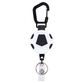 Telescopic Resilience Steel Wire Rope Metal Anti-theft Buckle (Color: White & Black, Type: Anti-theft Buckle)